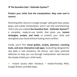 The Guardian Dad – Defender System™ - solodads