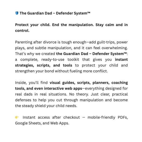 The Guardian Dad – Defender System™ - solodads