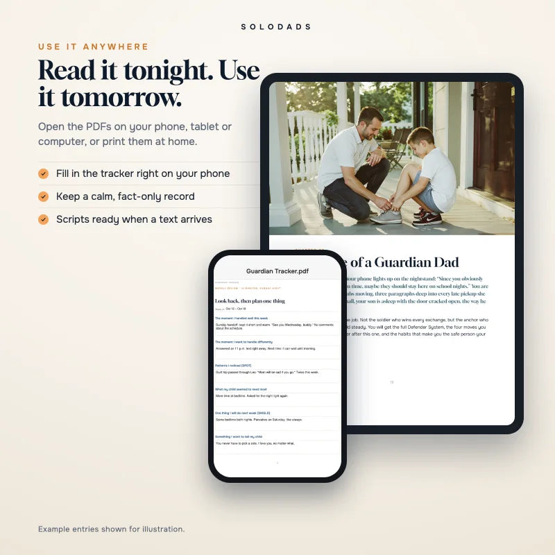 The PDFs on a phone and a tablet