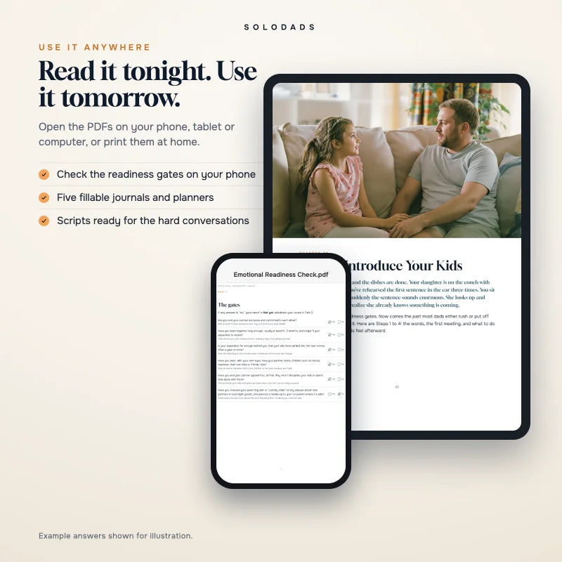 The PDFs on a phone and a tablet