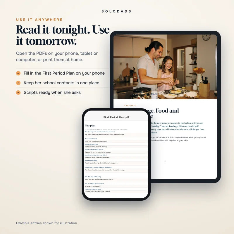 The PDFs on a phone and a tablet