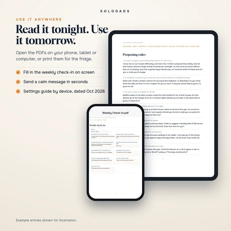 The PDFs on a phone and a tablet