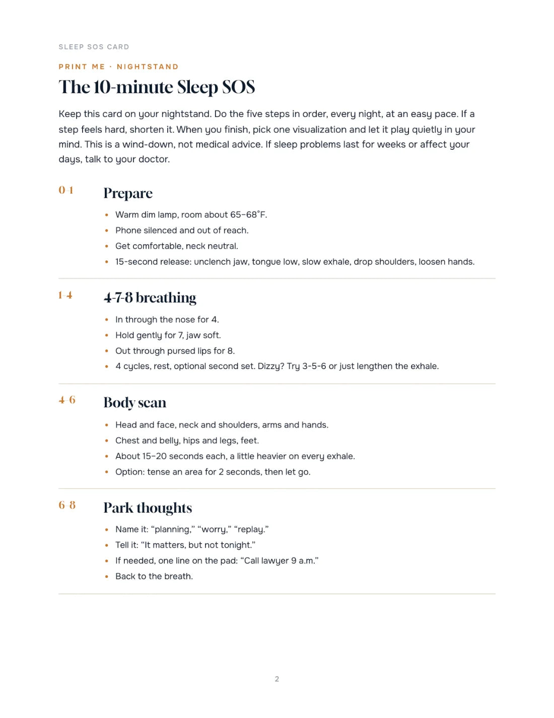 The routine on your nightstand